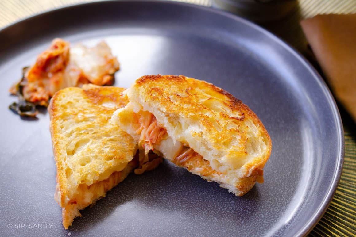 grilled cheese sandwich on a plate