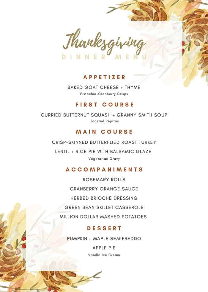 ultimate guide for Thanksgiving menu