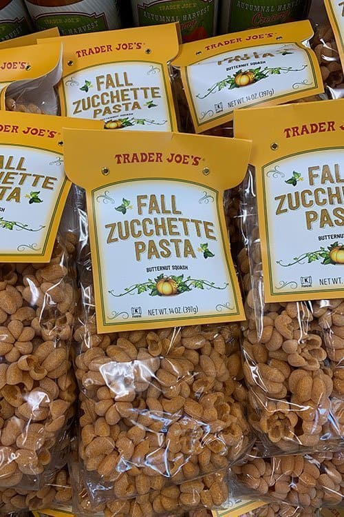 bags of zucchette pasta at market