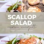 pin image for pan seared scallop salad