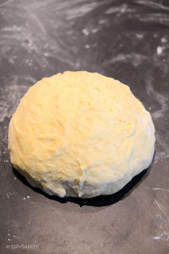 round of dough after kneading