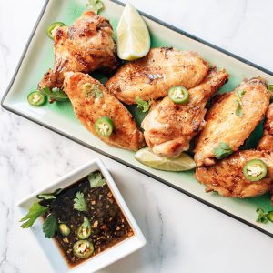 spicy whiskey glazed chicken wings