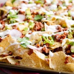 easy sheet pan nachos