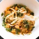 coconut curry with chicken meatballs