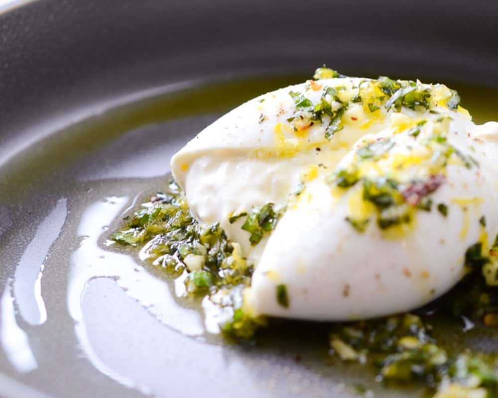 Basil + Lemon Burrata with Ciabatta Toasts • Sip + Sanity