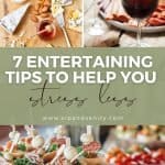 pin image for entertaining tips for less stress