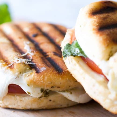 Tomato + Artichoke Two-Cheese Panini with Pesto Aioli • Sip + Sanity