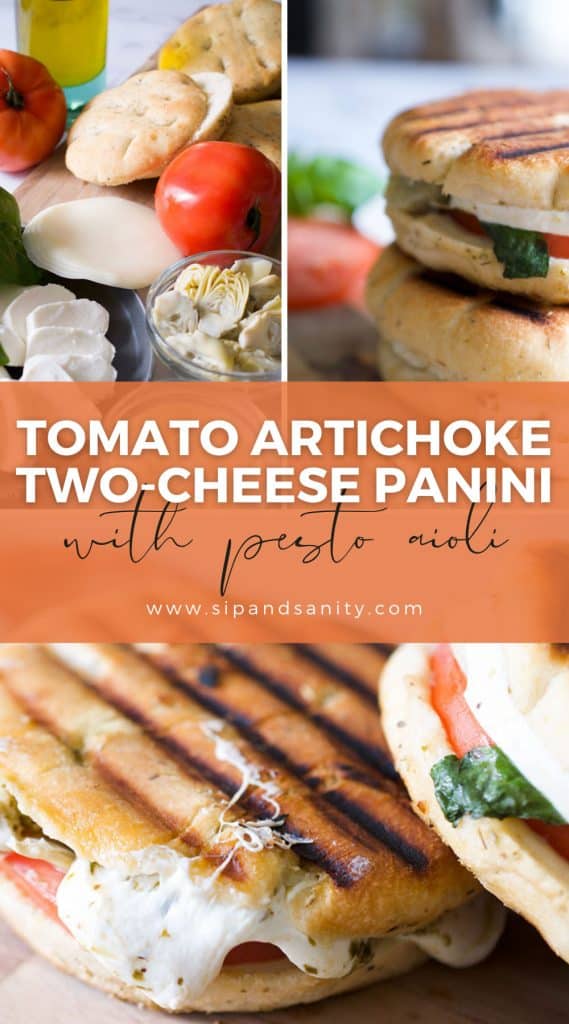 pin image for tomato artichoke two cheese panini