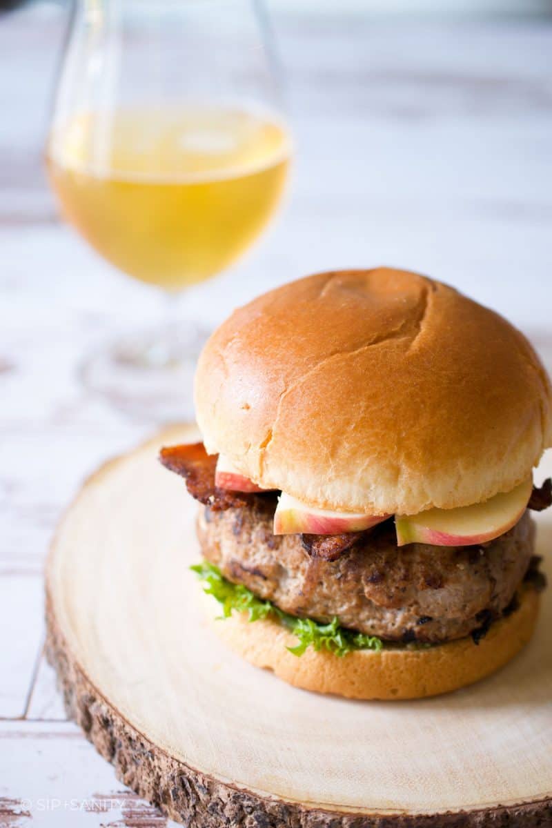 Fall Harvest Turkey Burger with Figgy Dijonnaise • Sip + Sanity