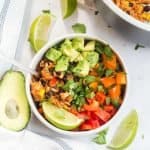 instant pot chicken burrito bowls by Randa Nutrition