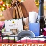 pin image for wine and cheese lovers gift basket