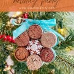 pin image for holiday party with wine cork crafts