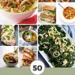 pin image for 50 healthy lunch recipes