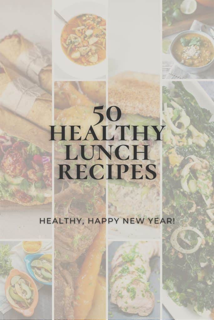 collage for 50 healthy lunch recipes