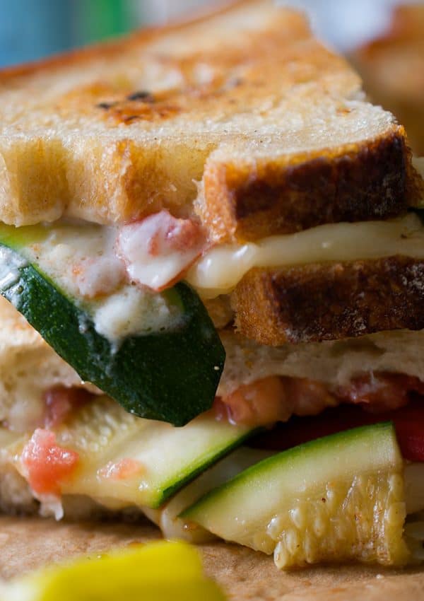 Vegetarian Antipasto Grilled Cheese Sandwich
