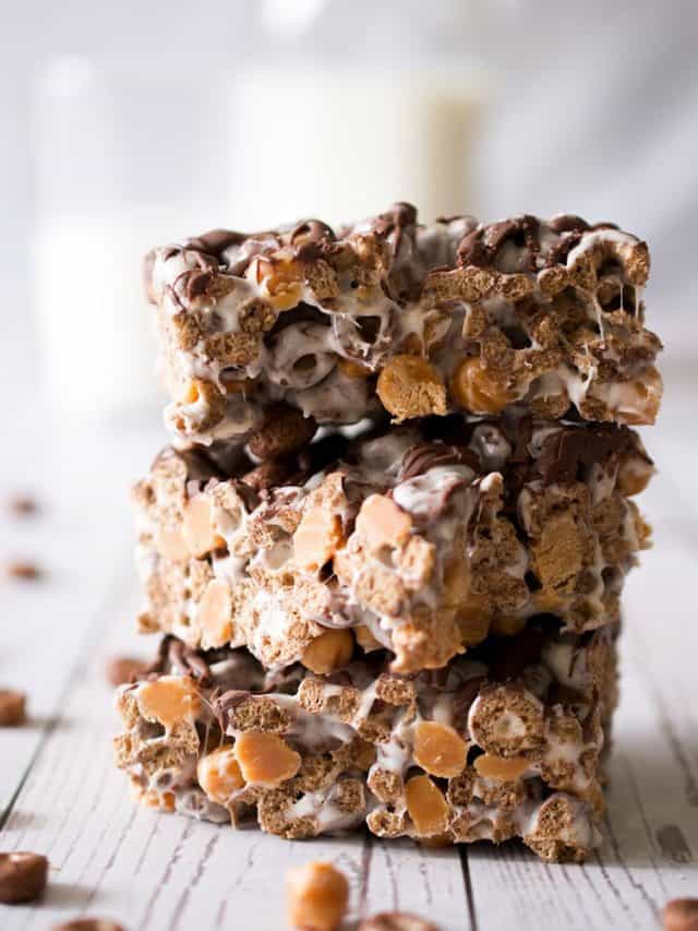 Salted Caramel S’Mores Cereal Bars