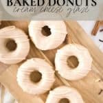 Pin image for chai spice baked donuts.