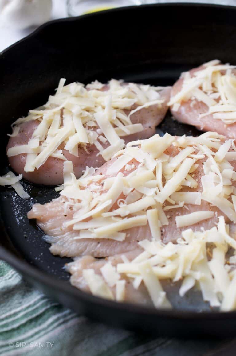 Baked Creamy Cheesy Chicken Breasts • Sip + Sanity