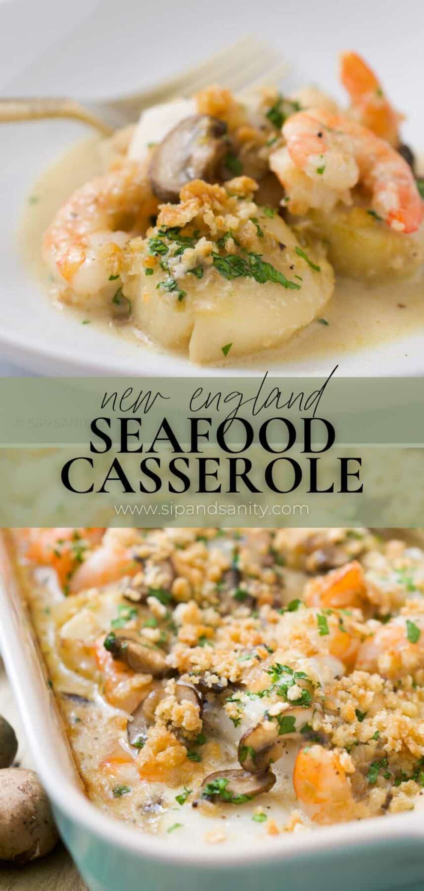 Pin image for new england seafood casserole.