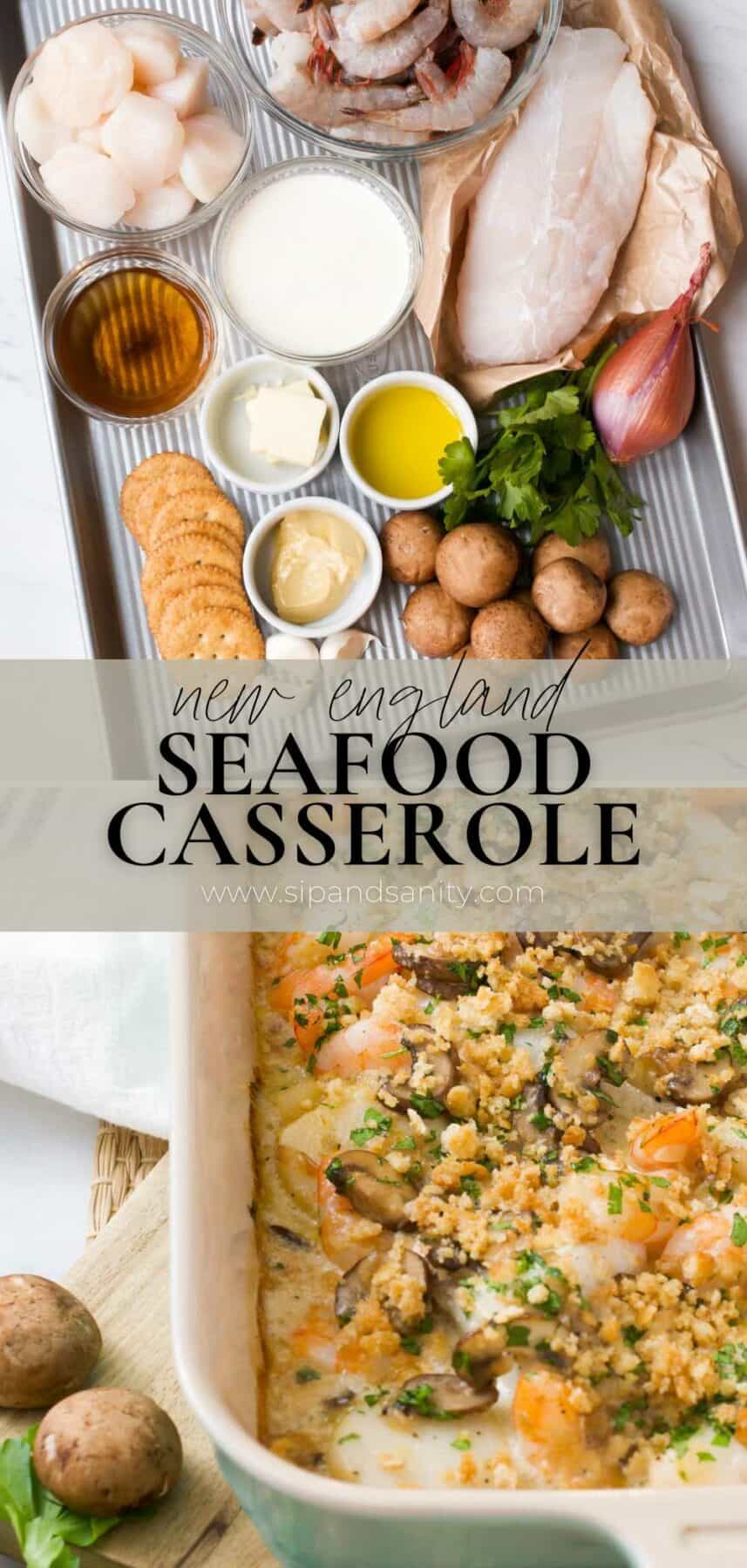 Pin image for new england seafood casserole.