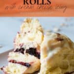 Pin image for cherry sweet rolls.