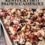 Pin image for mini croissant kentucky hot brown casserole.