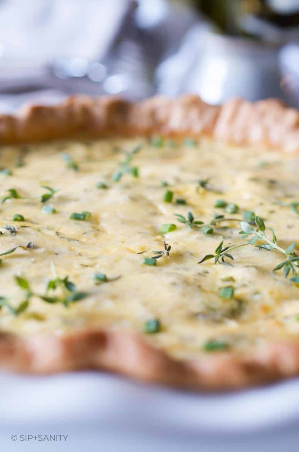 Bacon + Leek Buttermilk Quiche Recipe • Sip + Sanity