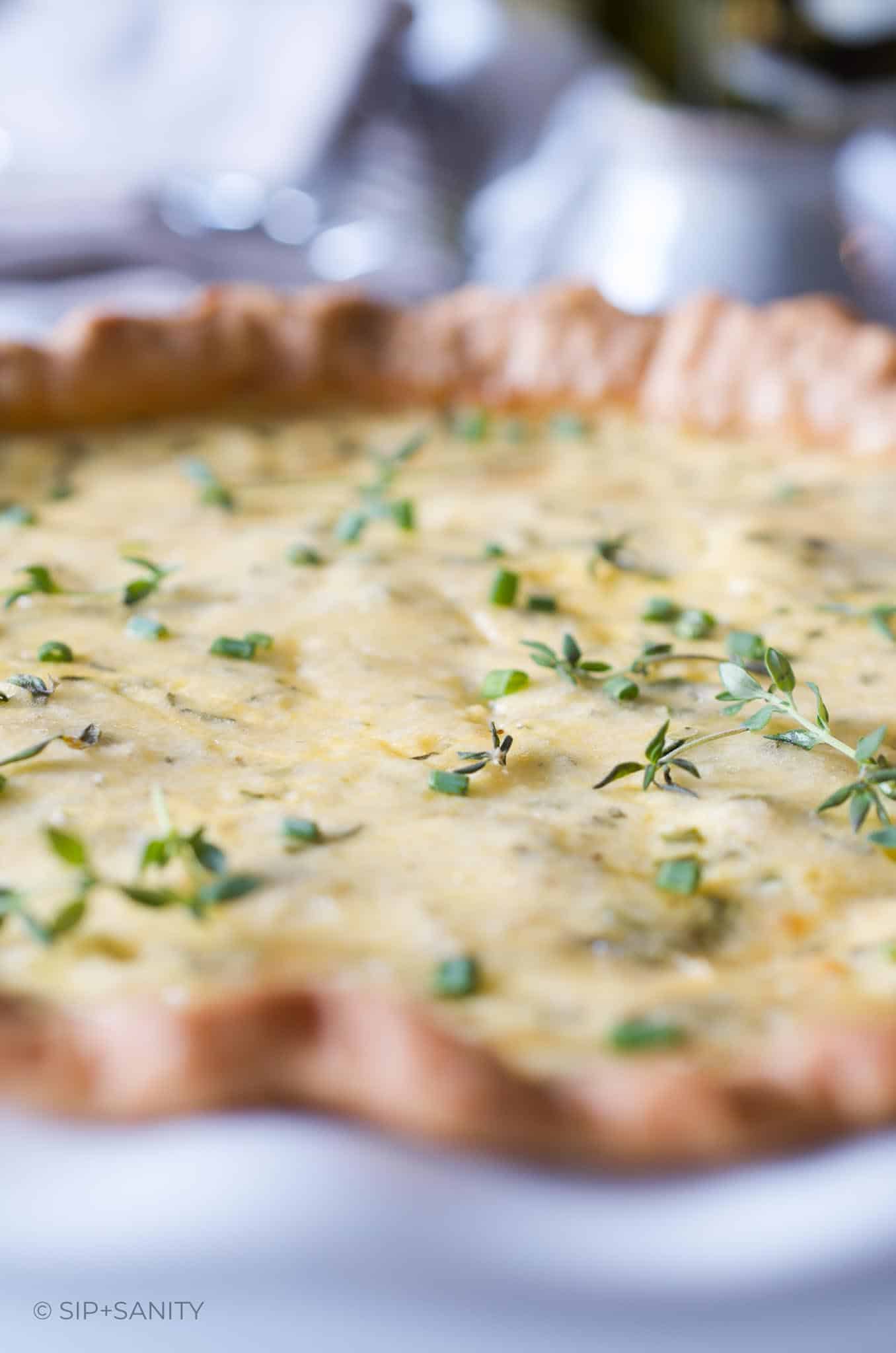 Bacon + Leek Buttermilk Quiche Recipe • Sip + Sanity