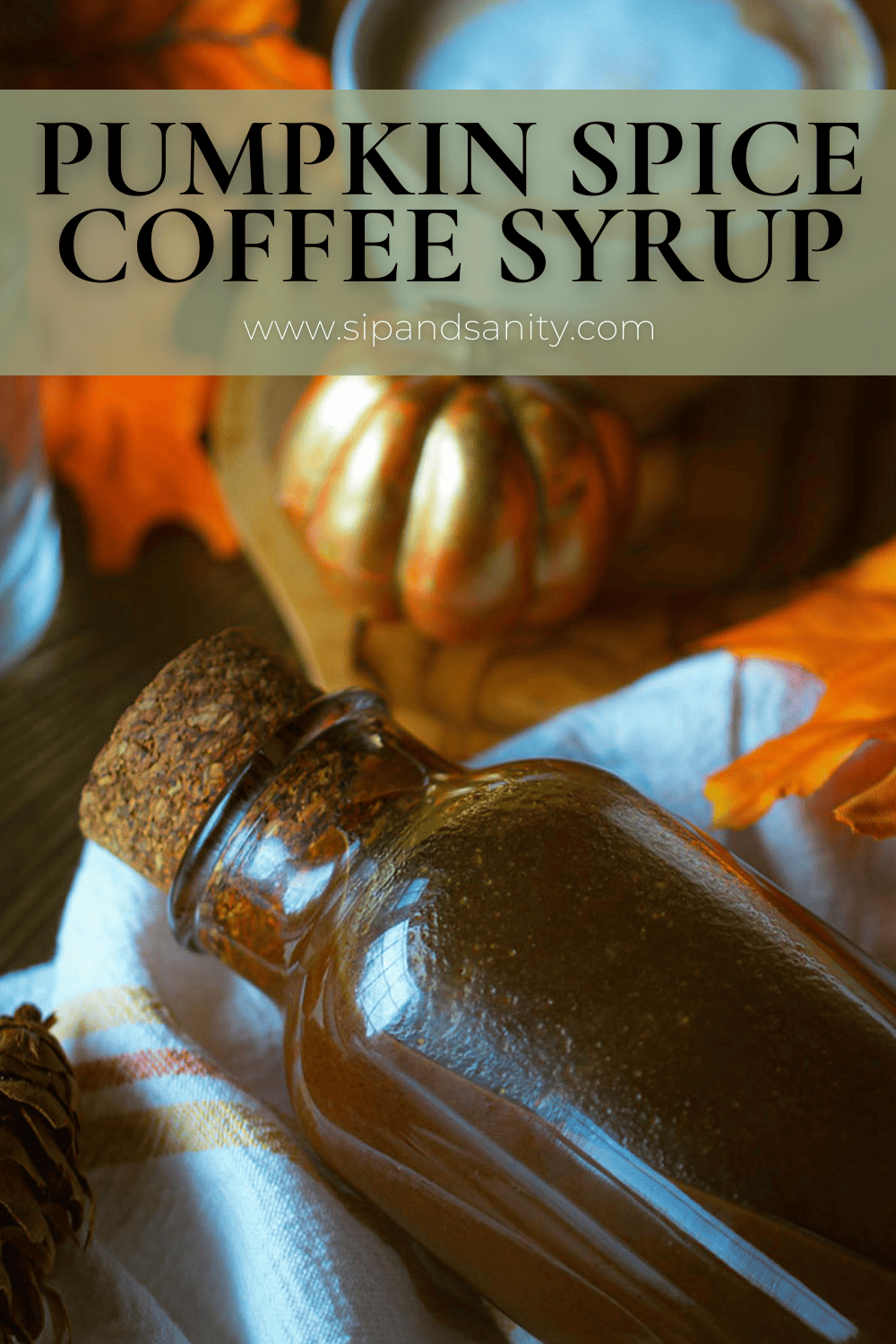 Pin image for pumpkin spice coffee syrup.