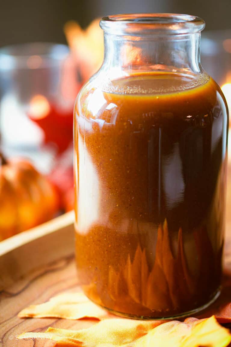 Homemade Pumpkin Spice Coffee Syrup (with Real Pumpkin) • Sip + Sanity