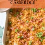 Pin image for cheesy hashbrown casserole.