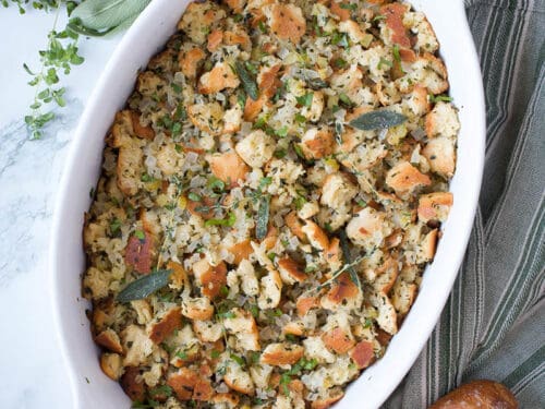 Old Fashioned Thanksgiving Dressing with Fresh Herbs